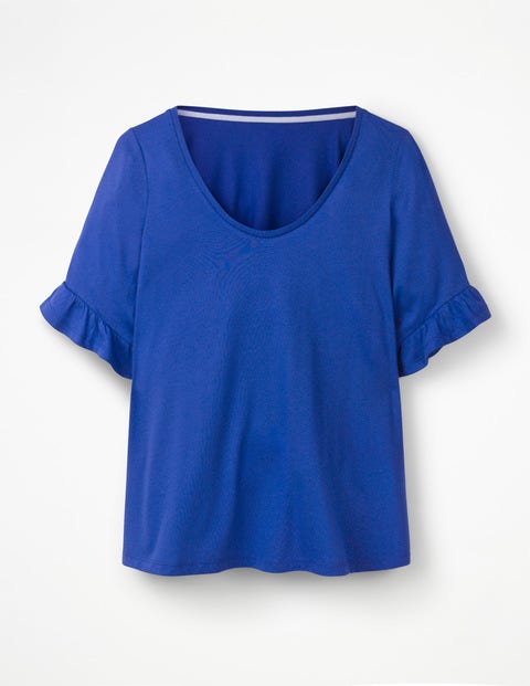 Supersoft Frilled Cuff Tee - Cobalt Supersoft Frilled Cuff Tee - Cobalt