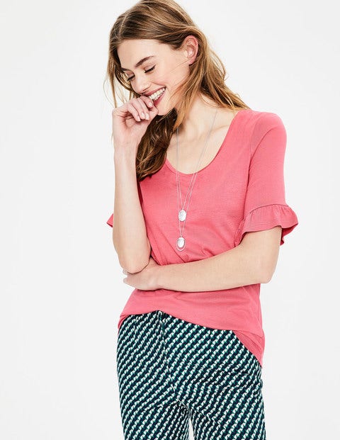 Supersoft Frilled Cuff Tee - Garden Rose Supersoft Frilled Cuff Tee - Garden Rose