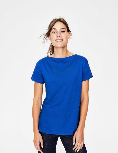Supersoft Slash Neck Tee - Cobalt Supersoft Slash Neck Tee - Cobalt