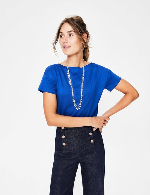 Supersoft Slash Neck Tee - Cobalt Supersoft Slash Neck Tee - Cobalt