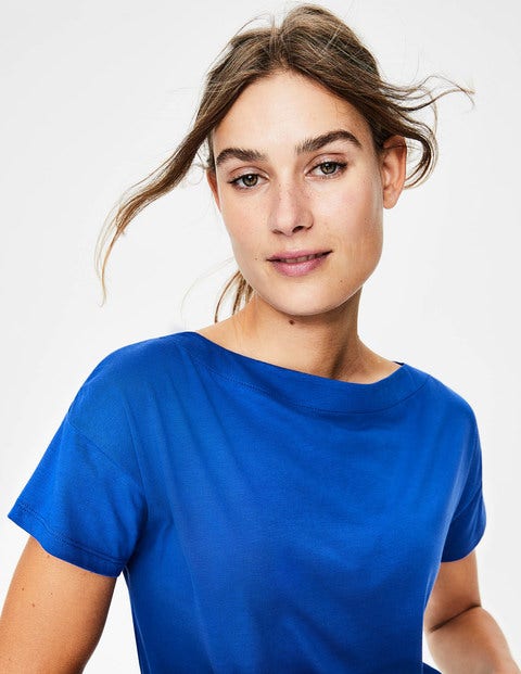 Supersoft Slash Neck Tee - Cobalt Supersoft Slash Neck Tee - Cobalt