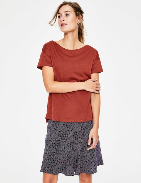 Supersoft Slash Neck Tee - Conker Supersoft Slash Neck Tee - Conker