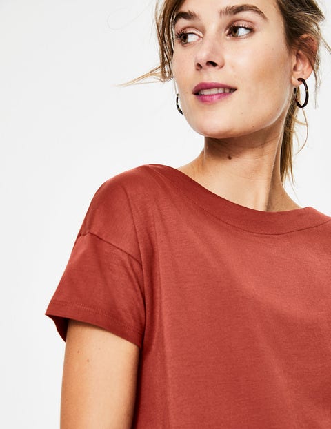 Supersoft Slash Neck Tee - Conker Supersoft Slash Neck Tee - Conker