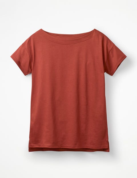 Supersoft Slash Neck Tee - Conker Supersoft Slash Neck Tee - Conker