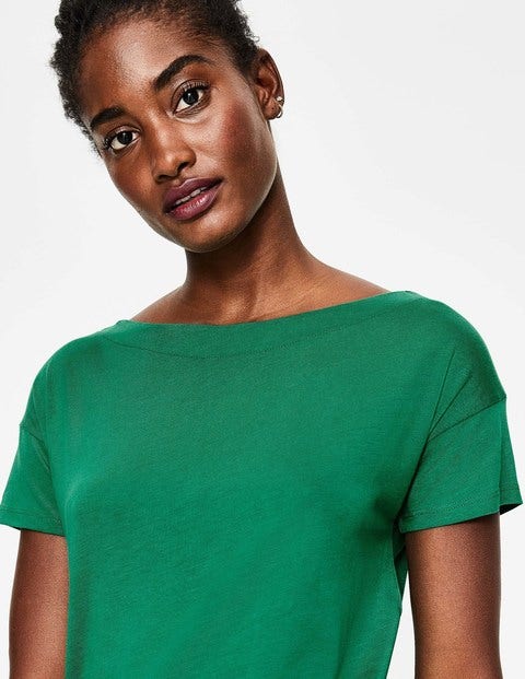 Supersoft Slash Neck Tee - Forest Supersoft Slash Neck Tee - Forest