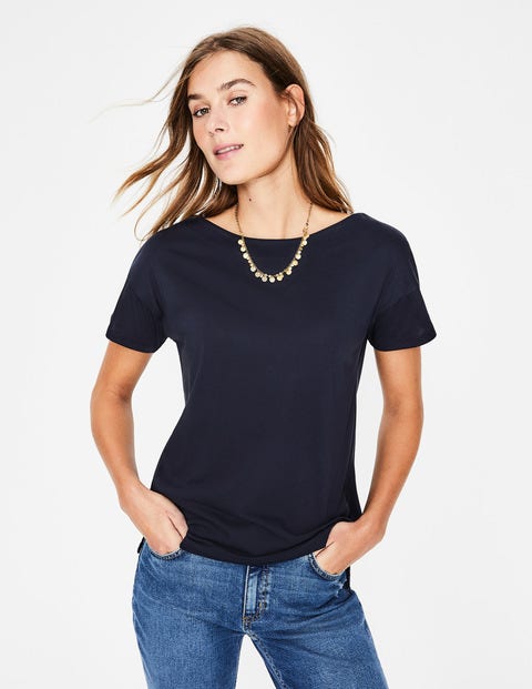 Supersoft Slash Neck Tee - Navy Supersoft Slash Neck Tee - Navy
