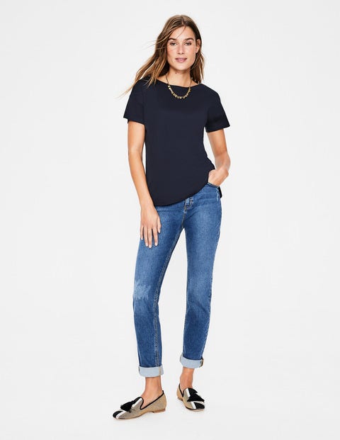 Supersoft Slash Neck Tee - Navy Supersoft Slash Neck Tee - Navy