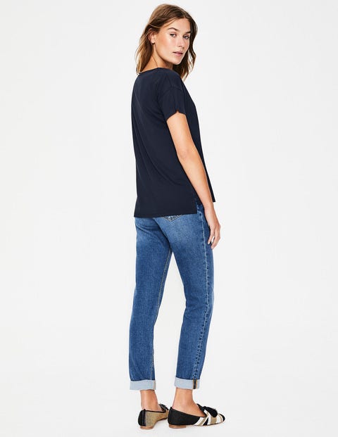 Supersoft Slash Neck Tee - Navy Supersoft Slash Neck Tee - Navy