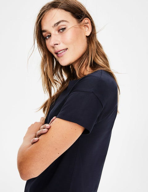 Supersoft Slash Neck Tee - Navy Supersoft Slash Neck Tee - Navy