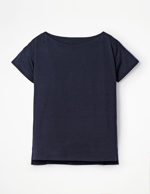 Supersoft Slash Neck Tee - Navy Supersoft Slash Neck Tee - Navy