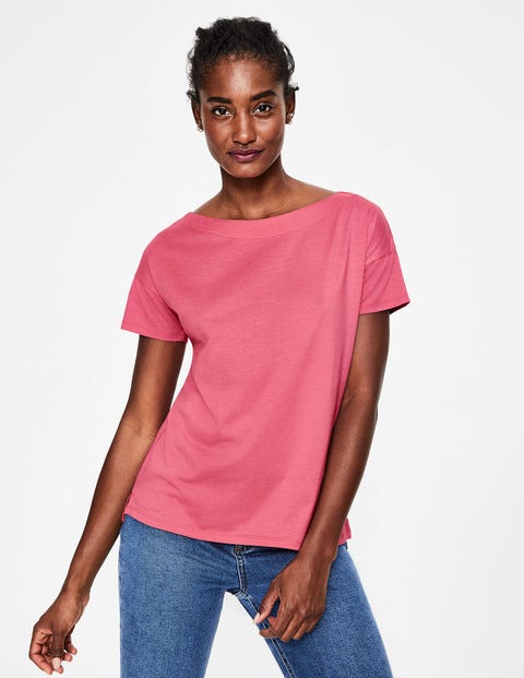 Supersoft Slash Neck Tee - Garden Rose Supersoft Slash Neck Tee - Garden Rose