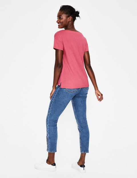 Supersoft Slash Neck Tee - Garden Rose Supersoft Slash Neck Tee - Garden Rose