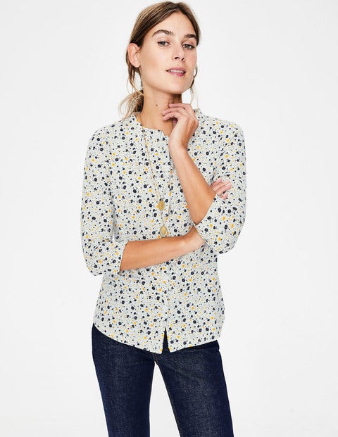 Bay Jersey Shirt - Ivory Floral Sky Bay Jersey Shirt - Ivory Floral Sky