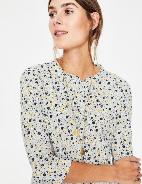 Bay Jersey Shirt - Ivory Floral Sky Bay Jersey Shirt - Ivory Floral Sky