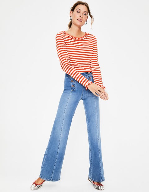 Olive Jersey Top - Ivory/Red Pop Olive Jersey Top - Ivory/Red Pop