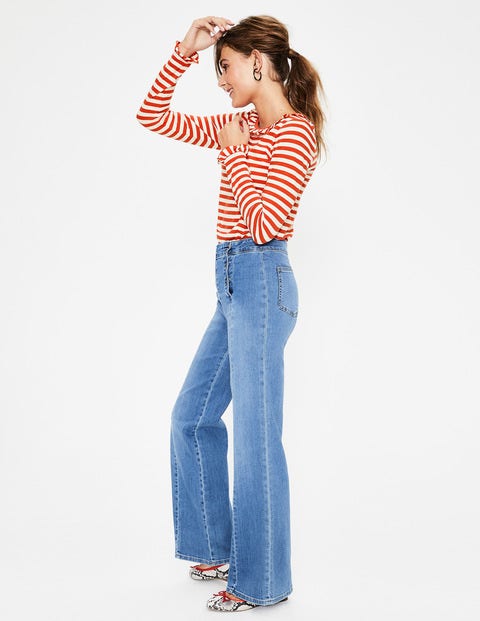 Olive Jersey Top - Ivory/Red Pop Olive Jersey Top - Ivory/Red Pop
