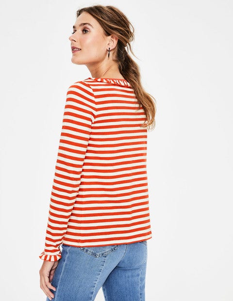 Olive Jersey Top - Ivory/Red Pop Olive Jersey Top - Ivory/Red Pop
