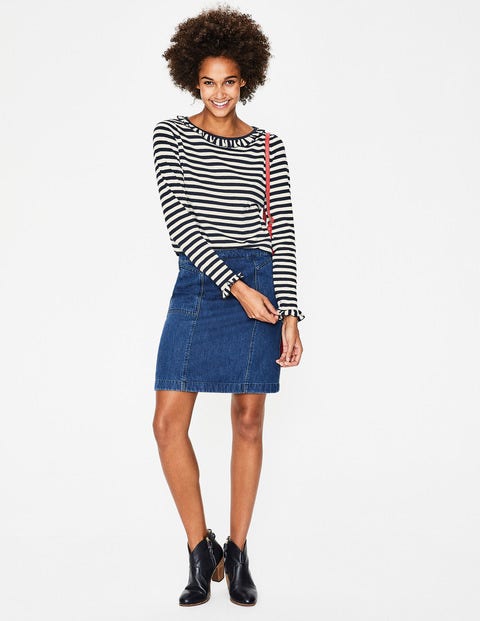 Olive Jersey Top - Ivory/Navy Olive Jersey Top - Ivory/Navy