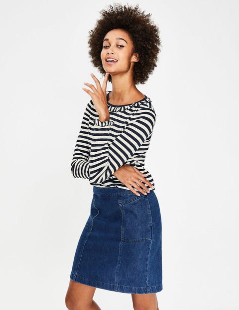 Olive Jersey Top - Ivory/Navy Olive Jersey Top - Ivory/Navy