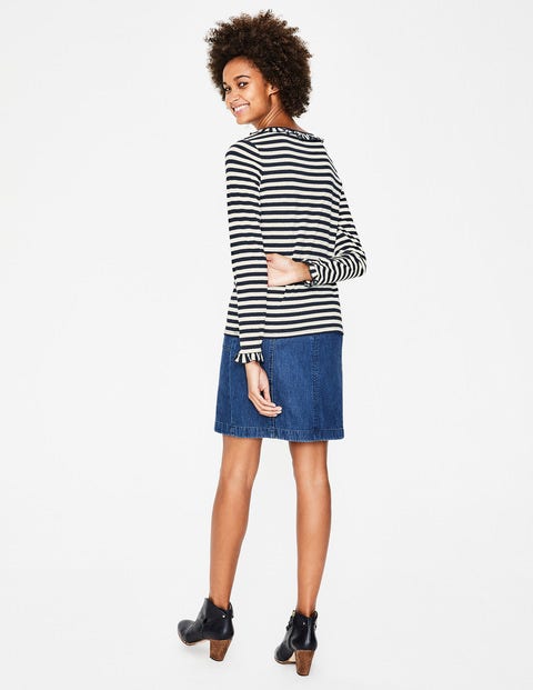 Olive Jersey Top - Ivory/Navy Olive Jersey Top - Ivory/Navy