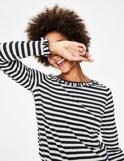 Olive Jersey Top - Ivory/Navy Olive Jersey Top - Ivory/Navy
