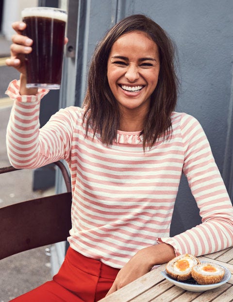 Haut Olive En Jersey - Ivoire/rose craie Haut Olive En Jersey - Ivoire/rose craie