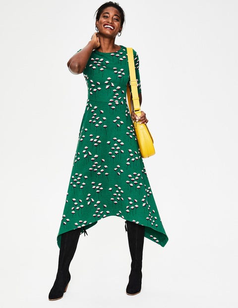 Leonie Ponte Midi Dress - Forest Crocus Spray Leonie Ponte Midi Dress - Forest Crocus Spray