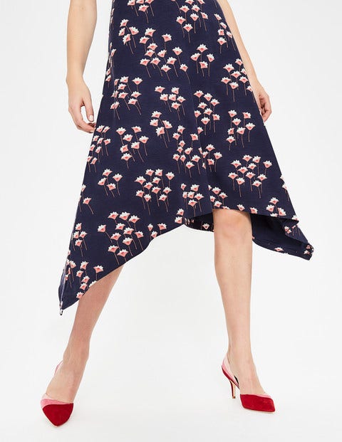 Leonie Ponte Midi Dress - Navy Crocus Spray Leonie Ponte Midi Dress - Navy Crocus Spray