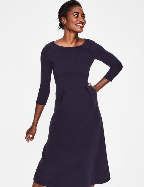 Alma Ottoman Midi Dress - Navy Alma Ottoman Midi Dress - Navy