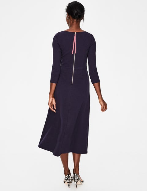 Alma Ottoman Midi Dress - Navy Alma Ottoman Midi Dress - Navy