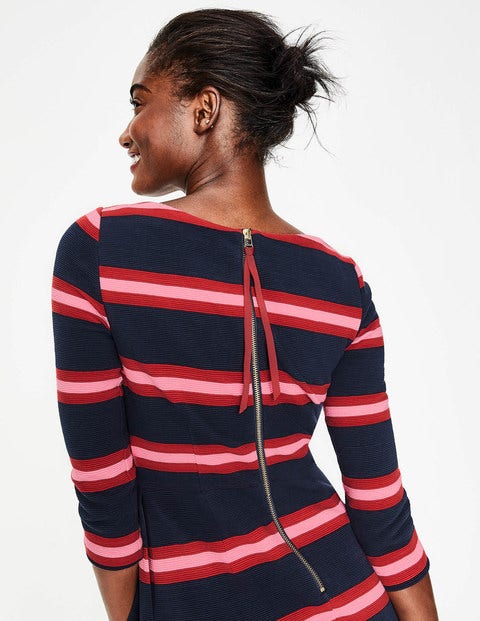 Alma Ottoman Midi Dress - Navy/Poinsettia Alma Ottoman Midi Dress - Navy/Poinsettia