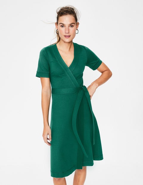 Mira Ponte Wrap Dress - Forest Mira Ponte Wrap Dress - Forest