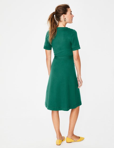mira ponte wrap dress