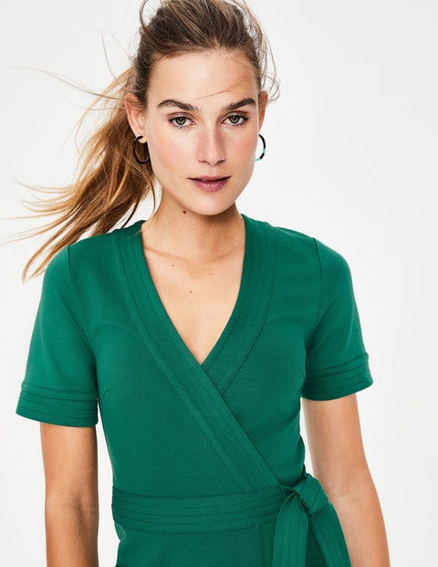 Mira Ponte Wrap Dress - Forest Mira Ponte Wrap Dress - Forest