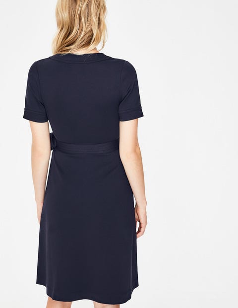 mira ponte wrap dress