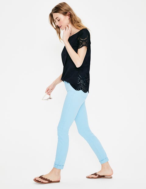Isabella Broderie Back Top - Navy Isabella Broderie Back Top - Navy