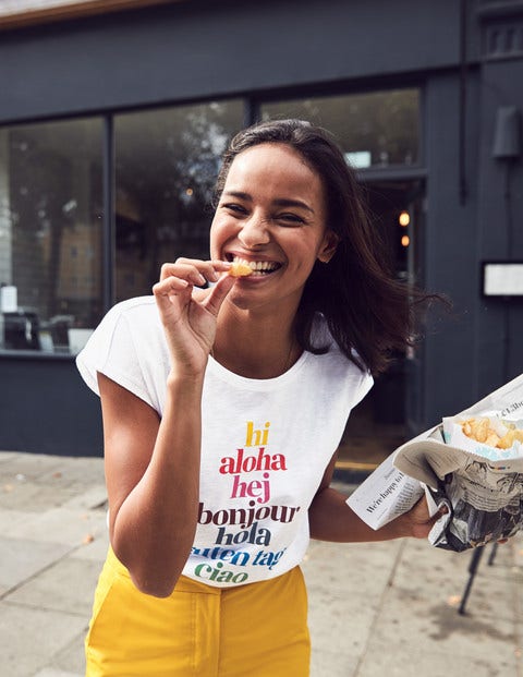 Robyn Jersey Tee - Hi/Bonjour Multi Robyn Jersey Tee - Hi/Bonjour Multi