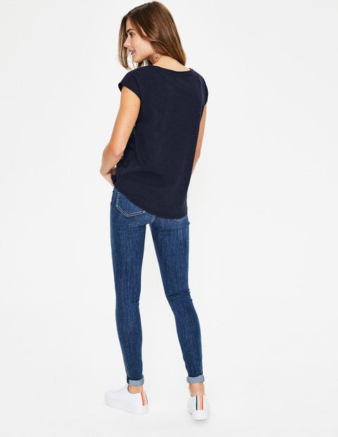 Robyn Jersey Tee - Navy/Chalky Pink Metallic Robyn Jersey Tee - Navy/Chalky Pink Metallic