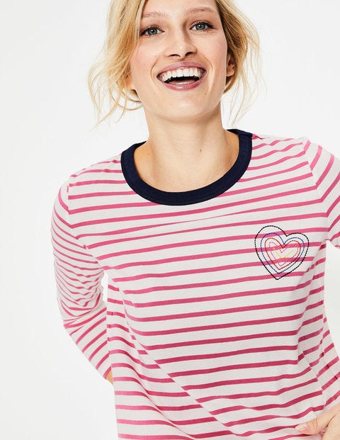 Make A Statement Breton - Embroidered Heart Make A Statement Breton - Embroidered Heart