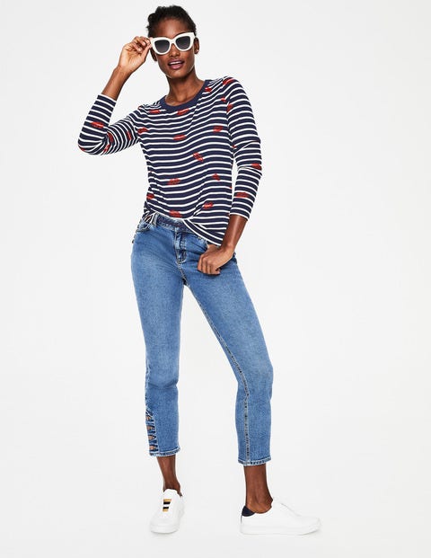 Make A Statement Breton - Red Lips Glitter Make A Statement Breton - Red Lips Glitter