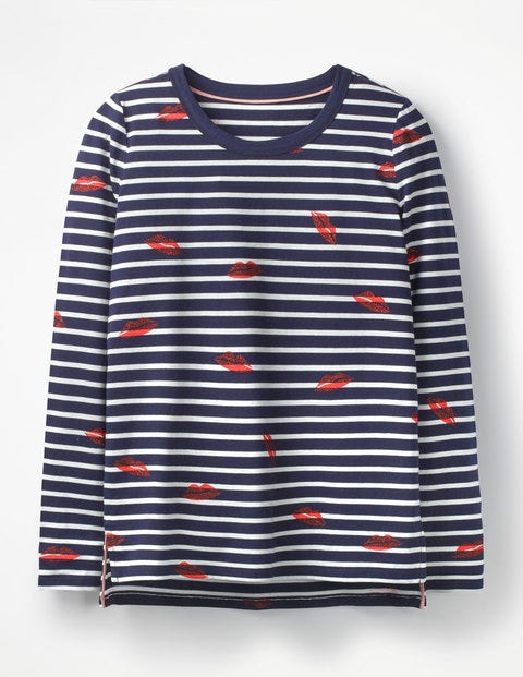 Make A Statement Breton - Red Lips Glitter Make A Statement Breton - Red Lips Glitter