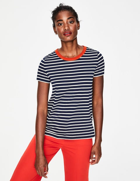 Short Sleeve Crew Neck Breton - Navy/Ivory Short Sleeve Crew Neck Breton - Navy/Ivory