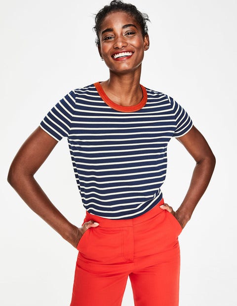 Short Sleeve Crew Neck Breton - Navy/Ivory Short Sleeve Crew Neck Breton - Navy/Ivory