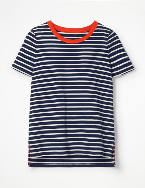 Short Sleeve Crew Neck Breton - Navy/Ivory Short Sleeve Crew Neck Breton - Navy/Ivory