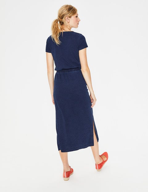 Lola Jersey Midi Dress - Mid Vintage Denim Lola Jersey Midi Dress - Mid Vintage Denim