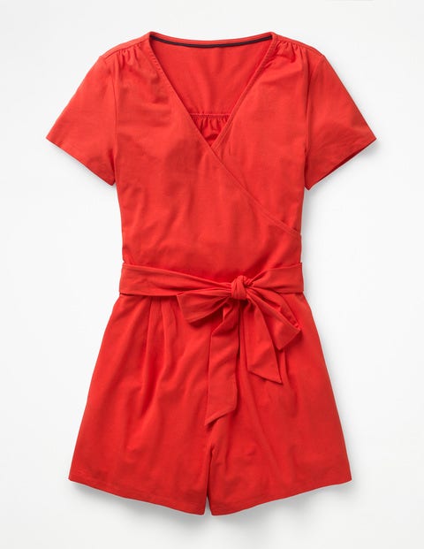 Caroline Jersey Romper - Red Pop Caroline Jersey Romper - Red Pop
