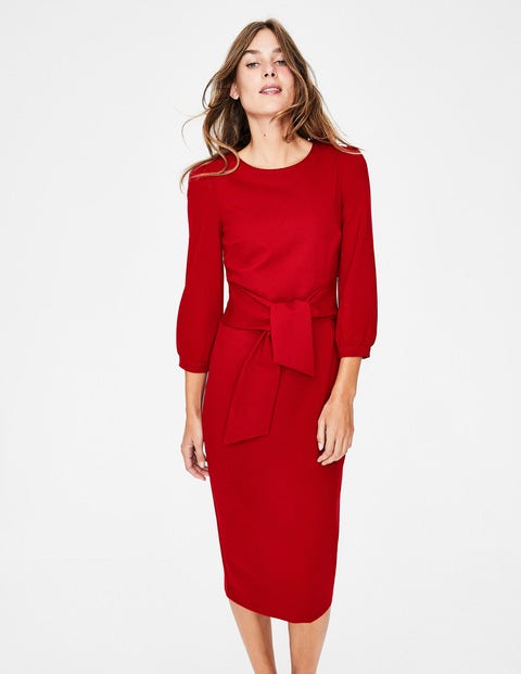 Robe Josephine En Point De Rome - Poinsettia Robe Josephine En Point De Rome - Poinsettia