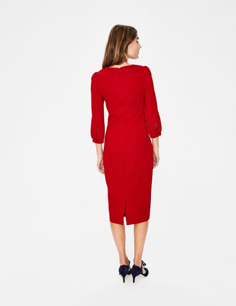 Robe Josephine En Point De Rome - Poinsettia Robe Josephine En Point De Rome - Poinsettia