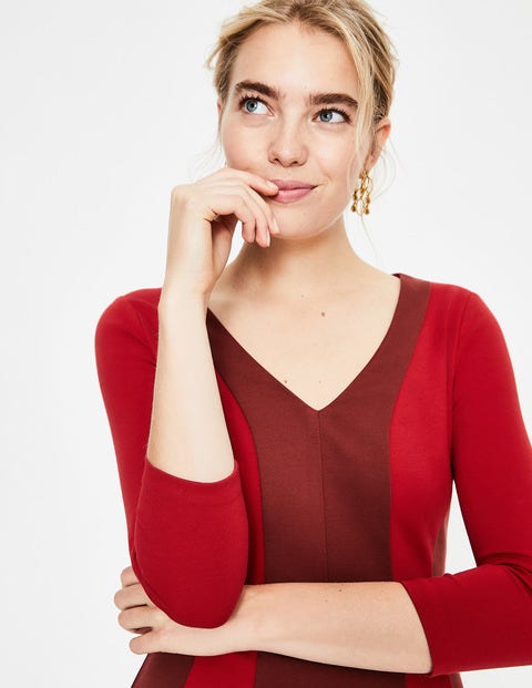 Erin Ponte Midi Dress - Maroon Erin Ponte Midi Dress - Maroon