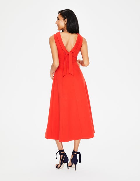 Robe midi Aria en point de Rome - Rouge vif Robe midi Aria en point de Rome - Rouge vif